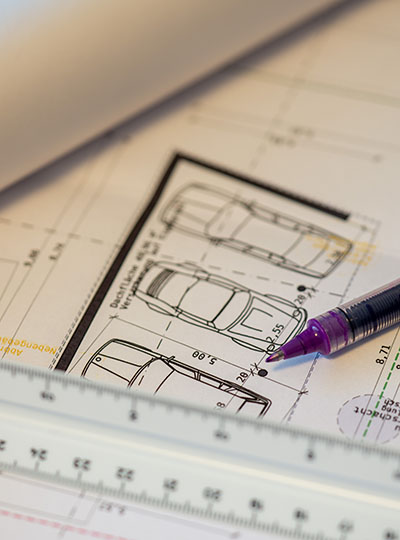 Detailfoto währende der Planung.